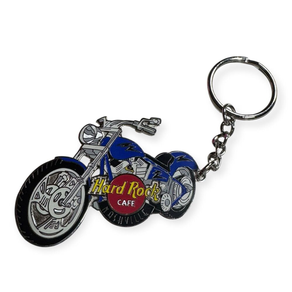 Hard Rock Cafe Nashville‎ Motorcycle Keychain Y2K Metal Vintage
